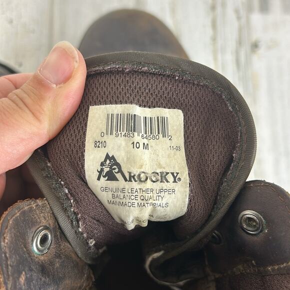 Rocky Men’s 10 Brown Leather Lace-Up Gore-Tex Steel Toe Work Boots Outdoor - Picture 8 of 8